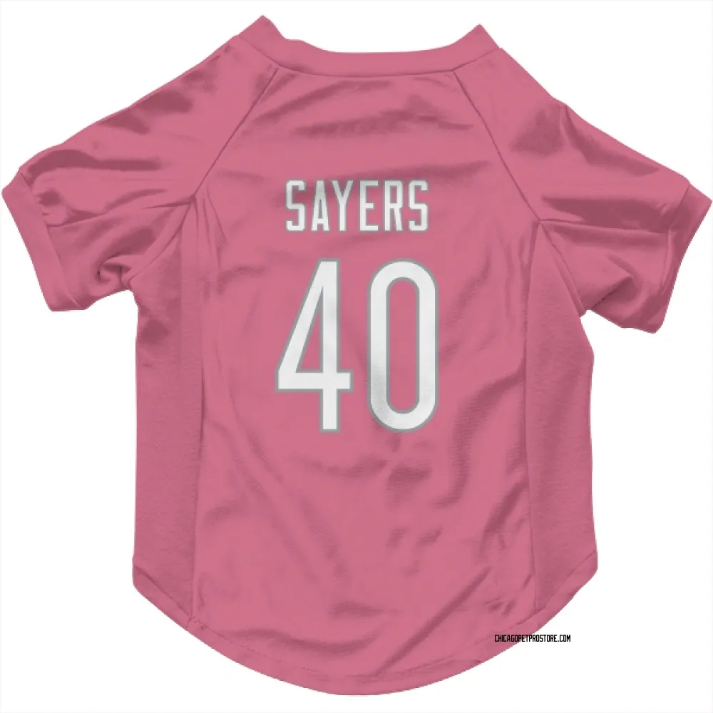 Chicago Bears Gale Sayers Pink Pet Jersey for Dog & Cat - Chicago Store